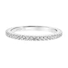 Artcarved Bridal Mounted with Side Stones Classic 3-Stone Diamond Wedding Band Jill 14K White Gold