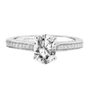 Artcarved Bridal Mounted with CZ Center Vintage Filigree Diamond Engagement Ring Marie 14K White Gold