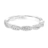 Artcarved Bridal Mounted with Side Stones Contemporary Floral Twist Diamond Wedding Band Freesia 18K White Gold