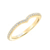 Artcarved Bridal Mounted with Side Stones Contemporary Floral Twist Diamond Wedding Band Sunflower 18K Yellow Gold