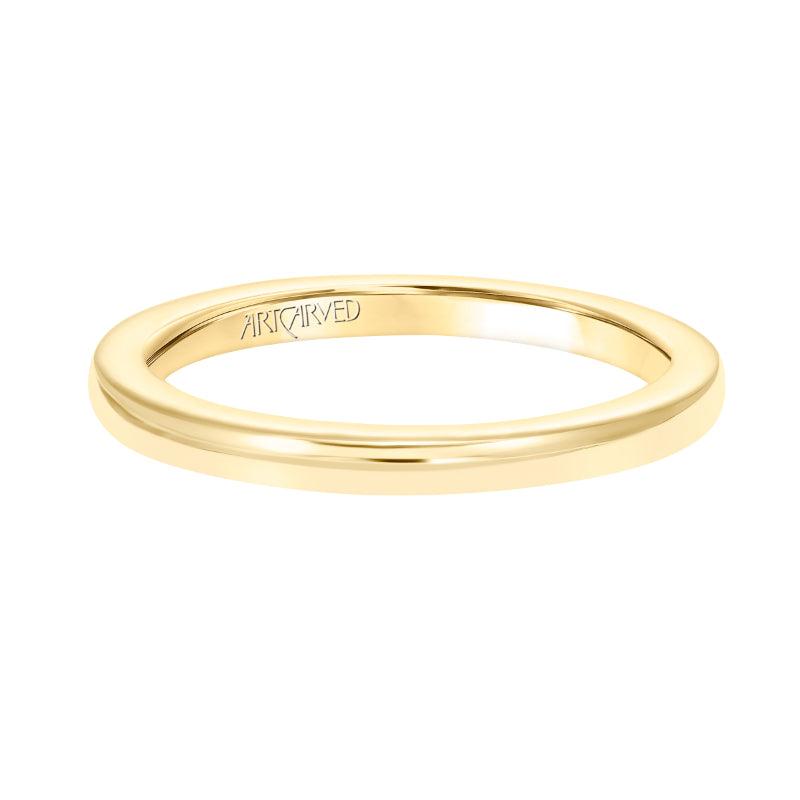 Artcarved Bridal Band No Stones Contemporary Floral Solitaire Wedding Band Buttercup 18K Yellow Gold