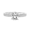 Artcarved Bridal Mounted with CZ Center Vintage Filigree Diamond Engagement Ring Vera 14K White Gold