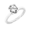 Artcarved Bridal Mounted with CZ Center Classic Diamond Engagement Ring Gigi 14K White Gold