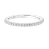 Artcarved Bridal Mounted with Side Stones Classic Diamond Wedding Band Aubrey 18K White Gold