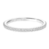 Artcarved Bridal Mounted with Side Stones Classic Halo Diamond Wedding Band Ileana 14K White Gold