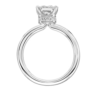 Artcarved Bridal Mounted with CZ Center Classic Solitaire Engagement Ring Sloane 18K White Gold