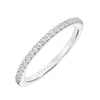 Artcarved Bridal Mounted with Side Stones Classic Diamond Wedding Band Elana 14K White Gold