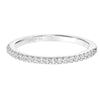 Artcarved Bridal Mounted with Side Stones Classic Diamond Wedding Band Elana 14K White Gold