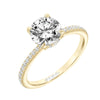 Artcarved Bridal Mounted with CZ Center Classic Engagement Ring Chelsea 14K Yellow Gold