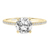 Artcarved Bridal Semi-Mounted with Side Stones Classic Engagement Ring Chelsea 14K Yellow Gold