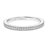 Artcarved Bridal Mounted with Side Stones Vintage Milgrain Halo Diamond Wedding Band Martha 14K White Gold