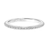 Artcarved Bridal Mounted with Side Stones Contemporary Bezel Diamond Wedding Band Gray 14K White Gold