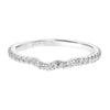 Artcarved Bridal Mounted with Side Stones Contemporary Floral Diamond Wedding Band Bluebelle 14K White Gold