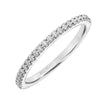 Artcarved Bridal Mounted with Side Stones Classic Halo Diamond Wedding Band Maya 14K White Gold