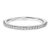 Artcarved Bridal Mounted with Side Stones Classic Diamond Wedding Band Lorelei 18K White Gold