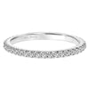 Artcarved Bridal Mounted with Side Stones Halo Diamond Wedding Band Nola 14K White Gold