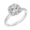 Artcarved Bridal Mounted with CZ Center Vintage Vintage Engagement Ring Rhoda 14K White Gold