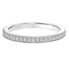 Artcarved Bridal Mounted with Side Stones Vintage Vintage Diamond Wedding Band Helen 18K White Gold