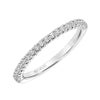 Artcarved Bridal Mounted with Side Stones Classic Halo Diamond Wedding Band Dolly 14K White Gold