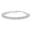 Artcarved Bridal Mounted with Side Stones Classic Halo Diamond Wedding Band Dolly 18K White Gold