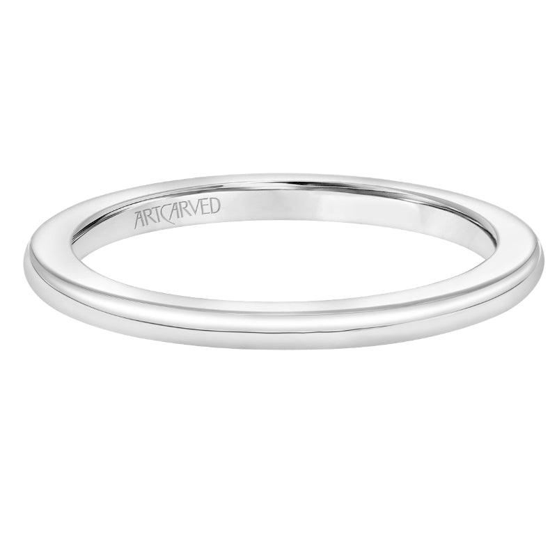 Artcarved Bridal Band No Stones Classic Wedding Band Audrey 14K White Gold