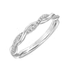 Artcarved Bridal Mounted with Side Stones Contemporary Twist Diamond Wedding Band Cassidy 18K White Gold