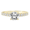Artcarved Bridal Mounted with CZ Center Classic Engagement Ring Faye 18K Yellow Gold