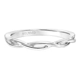 Artcarved Bridal Band No Stones Contemporary One Love Wedding Band Willow 14K White Gold