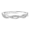 Artcarved Bridal Mounted with Side Stones Contemporary One Love Diamond Wedding Band Chantal 14K White Gold