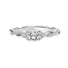Artcarved Bridal Mounted Mined Live Center Contemporary One Love Engagement Ring Dani 14K White Gold