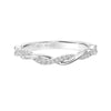 Artcarved Bridal Mounted with Side Stones Contemporary Floral Diamond Wedding Band Petaluma 14K White Gold