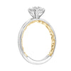 Artcarved Bridal Unmounted No Stones Classic Lyric Solitaire Engagement Ring Beryl 14K White Gold Primary & 14K Yellow Gold