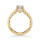Artcarved Bridal Mounted with CZ Center Classic Lyric Engagement Ring Harley 14K Yellow Gold