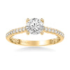 Artcarved Bridal Semi-Mounted with Side Stones Classic Lyric Engagement Ring Marta 14K Yellow Gold