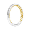 Artcarved Bridal Mounted with Side Stones Wedding Band Christy 14K White Gold Primary & 14K Yellow Gold