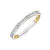Artcarved Bridal Mounted with Side Stones Wedding Band Christy 18K White Gold Primary & 18K Yellow Gold