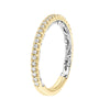 Artcarved Bridal Mounted with Side Stones Classic Diamond Wedding Band Chey 14K Yellow Gold Primary & 14K White Gold