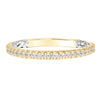 Artcarved Bridal Mounted with Side Stones Classic Diamond Wedding Band Chey 14K Yellow Gold Primary & 14K White Gold