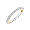 Artcarved Bridal Mounted with Side Stones Classic Lyric Diamond Wedding Band Cici 14K White Gold Primary & 14K Yellow Gold