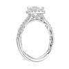 Artcarved Bridal Mounted with CZ Center Classic Lyric Halo Engagement Ring Falyn 14K White Gold