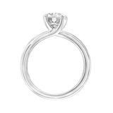 Artcarved Bridal Mounted with CZ Center Classic Solitaire Engagement Ring Missy 14K White Gold