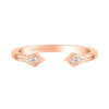 Artcarved Bridal Mounted with Side Stones Contemporary Rose Goldcut Diamond Wedding Band Alice 14K Rose Gold