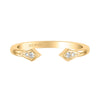 Artcarved Bridal Mounted with Side Stones Contemporary Rose Goldcut Diamond Wedding Band Alice 14K Yellow Gold