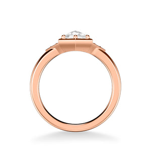 Artcarved Bridal Mounted Mined Live Center Engagement Ring 18K Rose Gold