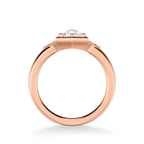 Artcarved Bridal Mounted Mined Live Center Engagement Ring Truddy 14K Rose Gold