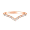 Artcarved Bridal Mounted with Side Stones Contemporary Rose Goldcut Diamond Wedding Band Truddy 14K Rose Gold