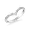 Artcarved Bridal Mounted with Side Stones Wedding Band 18K White Gold