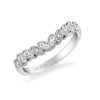 Artcarved Bridal Mounted with Side Stones Wedding Band 18K White Gold