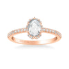Artcarved Bridal Mounted Mined Live Center Classic Halo Engagement Ring Madelyn 18K Rose Gold