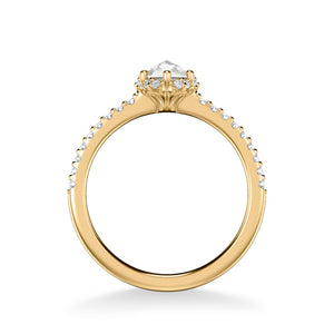 Artcarved Bridal Mounted Mined Live Center Classic Halo Engagement Ring Madelyn 18K Yellow Gold